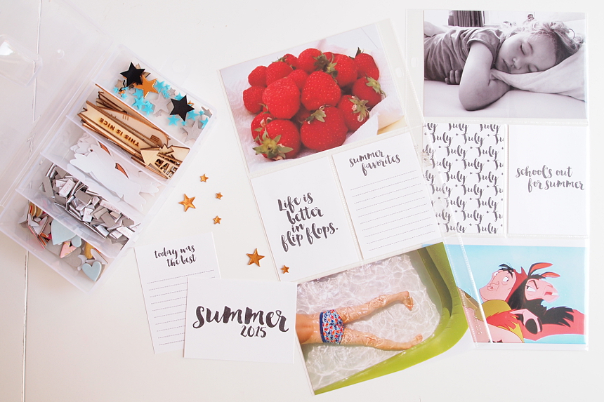 I Love Summer set of journaling cards by Els Brigé